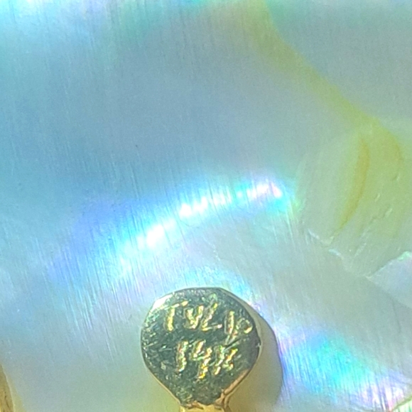 Mabe Pearl & Emerald 14k Yellow Gold Pendant - Picture 2 of 7